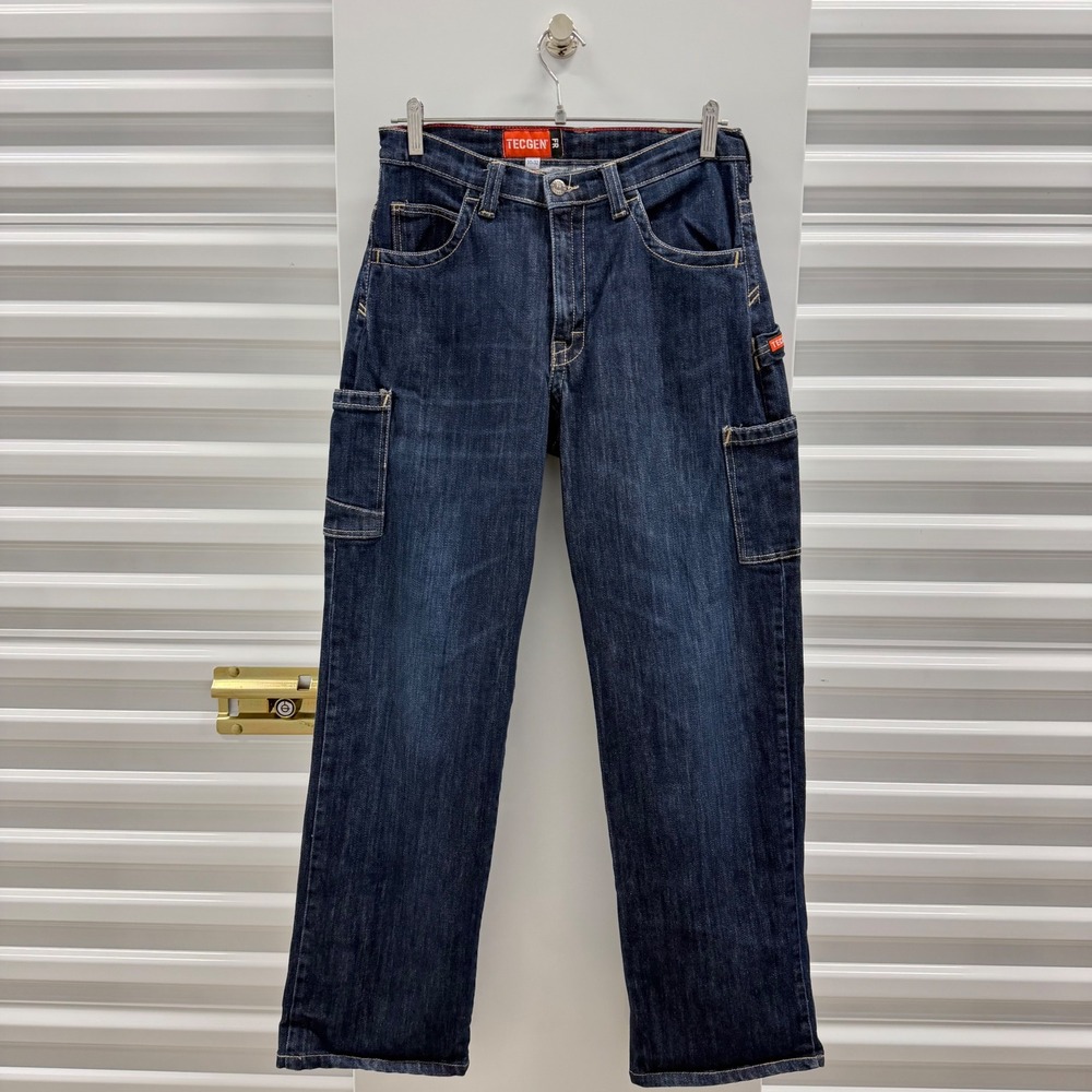 Tecgen FR Jeans Mens 30x32 Dark Wash Carpenter Flame Resistant Work Pants CAT 2